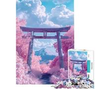 Puzzle da 1000 pezzi per adulti stile giapponese Torii Vaporwave giochi rilassanti giocattoli educativi regali per il Secret Santa attività per la famiglia (dimensioni 38x26cm)