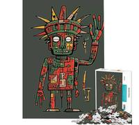 Puzzle da 1000 pezzi per adulti stile Liberty Basquiat gioco educativo e stimolante ideale per la decorazione della casa e come regalo di Babbo Natale segreto (dimensioni 38x52cm)