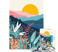 Puzzle da 1000 pezzi per adulti stile minimalista boho ispirato alla natura una sfida per l'intelligenza e la concentrazione Giocattolo avvincente divertentele per attività e regali per il Secret