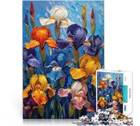 Puzzle da 1000 pezzi per adulti Stile olio Iris Splendor Difficile da completare ma divertente e umoristico gioco di sfida unico 52x38cm