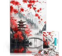 Puzzle da 1000 pezzi per adulti Stile paesaggistico giapponese Gioco intellettuale giocattolo è ideale come regalo per tutta la famiglia 52x38cm