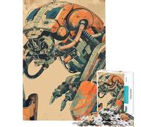 Puzzle da 1000 pezzi per adulti stile retrò con animali e robot Gioco di logica e analisi difficile e stimolante adatto a ragazzi dai 14 anni in su 38x26cm