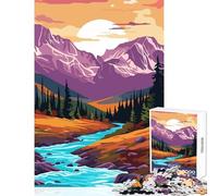 Puzzle da 1000 pezzi per adulti stile retrò montagna decorazione per la casa giocattoli idee regalo gioco per famiglie interessante riduzione dello stress dimensioni 38x26cm