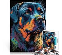 Puzzle da 1000 pezzi per adulti Stile Rottweiler 2 Antistress Vacanza in patria Uccidere il tempo Adatto per la decorazione del desktop 75x50cm