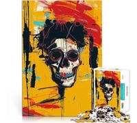 Puzzle da 1000 pezzi per adulti Stile Street Art con graffiti di teschi Taglio di precisione Gioco educativo per compleanno e Natale 75x50cm