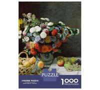 Puzzle Da 1000 Pezzi Per Adulti Still Life with Flowers And Fruit Puzzle Per Adulti Giochi Rilassanti Sfida Difficile Regalo Di Compleanno, Regali, 52x38cm/1000pcs