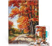 Puzzle da 1000 pezzi per adulti Strada d'autunno Giocattoli educativi per l'apprendimento Giochi per famiglie Regalo di compleanno 38x26cm