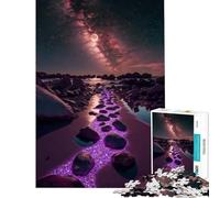 Puzzle da 1000 pezzi per adulti strada incantata sulla spiaggia gioco educativo e stimolante giocattolo interattivo decorazione per la casa regalo di Babbo Natale segreto (dimensioni 38x52cm)