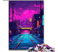 Puzzle da 1000 pezzi per adulti, strade di città colorate in legno, regalo per uomini e donne, per tutti i giorni e per occasioni speciali, 50x75cm, per compleanni, feste e occasioni speciali