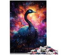 Puzzle da 1000 pezzi per adulti strano cigno nero colorato interessante puzzle per ridurre lo stress 26 x 38 cm regali per amici e familiari