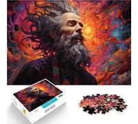 Puzzle da 1000 pezzi per adulti, strano magico, vecchio uomo, interessante puzzle per ridurre lo stress, 26 x 38 cm, ottimo regalo per tutta la famiglia