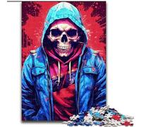 Puzzle da 1000 pezzi per adulti, Street Cred, teschio, puzzle in cartone, divertimento per tutta la famiglia, perfetto per compleanni e feste, dimensioni 26X38cm