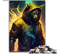 Puzzle da 1000 pezzi per adulti, Street Wolf, rompicapo impegnativo, attività per famiglie, decorazione per la casa, regalo di Natale (dimensioni: 50x75cm)