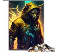 Puzzle da 1000 pezzi per adulti, Street Wolf, rompicapo impegnativo, attività per famiglie, decorazione per la casa, regalo di Natale (dimensioni: 26x38cm)