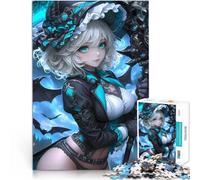 Puzzle da 1000 pezzi per adulti Strega anime con bastone Difficile da completare ma divertente e umoristico Regali di compleanno 38x26cm