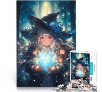 Puzzle da 1000 pezzi per adulti Strega anime nei boschi per il giocattolo di sfida del gioco educativo offerte come regali per tutta la famiglia 75x50cm