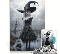 Puzzle da 1000 pezzi per adulti: Strega Oscura nella Palude, Gioco Rompicapo, Decorazione per la Casa, Compleanno e Natale 38x52cm