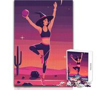 Puzzle da 1000 pezzi per adulti Strega Yoga nel deserto Rilassante e tranquillo Divertimento al chiuso Gioco da taglio preciso Dimensioni giocattolo 38x26cm