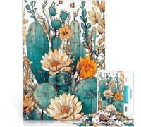 Puzzle da 1000 pezzi per adulti Succulente e cactus per il giocattolo di sfida del gioco educativo Migliorare l'amore tra le coppie 75x50cm