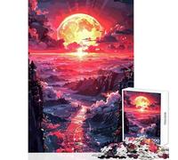 Puzzle da 1000 pezzi per adulti Sunset Village Decorazione per la casa Giocattoli Ottimi regali e giocattoli Gioco pratico con pezzi completamente interconnessi di forma casuale (dimensioni 50x75cm)