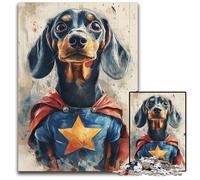 Puzzle da 1000 pezzi per adulti Superman Bassotto Puzzle in legno per divertimento in famiglia, adatto per la decorazione del desktop per 14+ 50X75CM