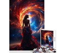 Puzzle da 1000 pezzi per adulti Supernova Donna enigmatica Decorazione per la casa Giocattoli Regalo di compleanno Gioco impossibile Ogni pezzo è unico - Dimensioni 38x52cm
