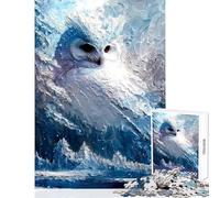 Puzzle da 1000 pezzi per adulti "Sussurri del gufo d'inverno" gioco rompicapo giocattolo educativo per passare il tempo durante le vacanze regalo di compleanno o per occasioni speciali (38x26cm)