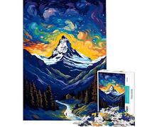 Puzzle da 1000 pezzi per adulti Svizzera Alpi Sera Relax Gioco educativo Giocattolo artistico Regalo Vacanza a casa Per ammazzare il tempo (dimensioni 38x26cm)