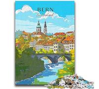 Puzzle da 1000 pezzi per adulti Svizzera Berna Viaggio Puzzle da 1000 pezzi, ideale come regalo per tutta la famiglia Adatto per e 14 (26x38cm)