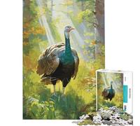 Puzzle da 1000 pezzi per adulti Tacchino Selvatico sfida impegnativa da completare decorazione per la casa gioco pratico per ragazzi dai 14 anni in su (38x26cm)