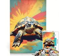 Puzzle da 1000 pezzi per adulti tartaruga sole pop art antistress regalo di compleanno compleanno e altre occasioni 50x75cm