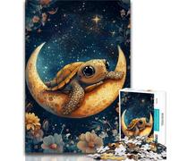 Puzzle da 1000 pezzi per adulti Tartaruga sulla Luna, aiuta il cervello a esercitare i giocattoli avvincenti per coltivare la pazienza Collezione di artisti, Belle arti 38x26cm