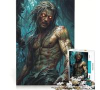 Puzzle da 1000 pezzi per adulti: Tarzan con occhi luminosi gioco rompicapo divertente antistress ideale per rafforzare il legame di coppia 50x75cm
