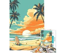Puzzle da 1000 pezzi per adulti tavola da surf vintage retrò gioco intellettuale rompicapo analisi e logica ottimo regalo e giocattolo (dimensioni 38x26cm)