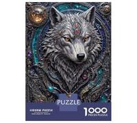Puzzle Da 1000 Pezzi Per Adulti Techno Wolf Steampunk Puzzle Per Adulti Giochi Divertenti Antistress Aiutano Ad Allenare Il Cervello 38x26cm/1000pcs