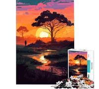 Puzzle da 1000 pezzi per adulti tema Africa gioco educativo sfida decorazione murale opera d'arte regalo (dimensioni 50x75cm)
