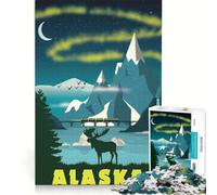 Puzzle da 1000 pezzi per adulti, tema Alaska, viaggio e arte, gioco impossibile, sfida difficile, per rafforzare l'amore tra le coppie 38x52cm