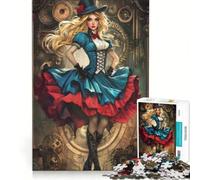 Puzzle da 1000 pezzi per adulti, tema Alice nel Paese delle Meraviglie Steampunk, gioco impossibile, decorazione per la casa, ideale come regalo per tutta la famiglia 38x52cm