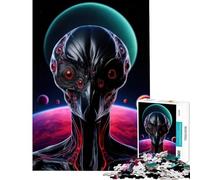 Puzzle da 1000 pezzi per adulti tema alieni extraterrestri gioco rilassante educativo sfida regalo di Babbo Natale segreto decorazione perfetta (dimensioni 38x52cm)