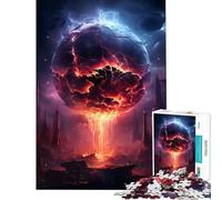 Puzzle da 1000 pezzi per adulti tema anime "Distruzione della Terra" gioco educativo e stimolante ideale come regalo di compleanno (dimensioni 75x50cm)