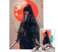 Puzzle da 1000 pezzi per adulti tema anime Samurai Girl gioco educativo per famiglie sfida giocattolo regalo di compleanno (dimensioni 38x52cm)