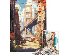 Puzzle da 1000 pezzi per adulti tema anime strada e ponte sfida educativa analisi e logica giocattolo educativo per ragazzi dai 14 anni in su 38x26cm
