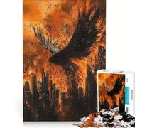 Puzzle da 1000 pezzi per adulti, tema Apocalisse e Corvo, giocattolo educativo, rilassante e stimolante per l'intelletto, collezione d'artista, belle arti 50x75cm
