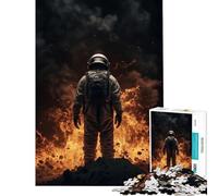 Puzzle da 1000 pezzi per adulti tema "Astronauta Catastrofe" sfida educativa gioco rompicapo a tempo adatto a partire dai 14 anni (38x52cm)