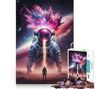 Puzzle da 1000 pezzi per adulti,tema astronauta,"Leak cosmico",taglio preciso,arte,gioco di logica,divertimento per il tempo libero,compleanno,gioco artistico (38x26cm)