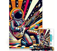 Puzzle da 1000 pezzi per adulti,tema astronauta,rock and roll,taglio preciso,arte,gioco di logica,divertimento per il tempo libero,compleanno,gioco artistico (50x75cm)