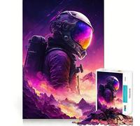 Puzzle da 1000 pezzi per adulti,tema astronauta,spazio,galassia,bordi sottili,gioco creativo,divertente e rilassante,ideale come regalo di compleanno o per hobby (50x75cm)