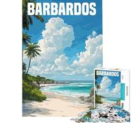 Puzzle da 1000 pezzi per adulti tema Barbados viaggi nei Caraibi difficile e stimolante gioco pratico di assemblaggio adatto a persone dai 14 anni in su (50x75cm)