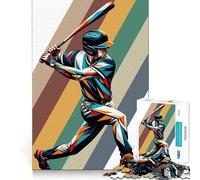 Puzzle da 1000 pezzi per adulti,tema baseball,pop art,bordi lisci,gioco di concentrazione,costruzione,gioco tranquillo,scena natalizia (38x26cm)