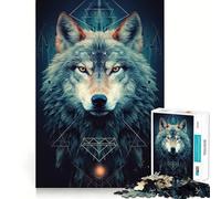 Puzzle da 1000 pezzi per adulti,tema Boho Spirit Wolf,incastro perfetto,gioco stimolante per la mente,ideale come regalo per momenti di relax o per feste di compleanno 50x75cm